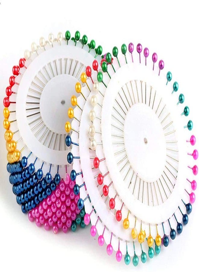 GNR Steel Multicolored (8 Colors) Pearl Head Pins for Tailor, Dressmaking, Patchwork, Florist and Decorating and Head Hijab and Scarf Pins for Women Pack of 80 - Image 2
